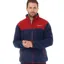 Syker Fleece Jacket in Dark Blue/ Dark Red